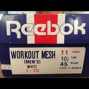 VINTAGE REEBOK WORKOUT MESH WHITE SHOE